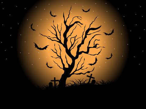 night scary background for halloween