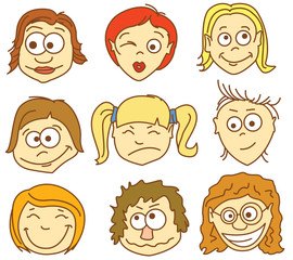 Faces icons. Part 2 - female avatars.
