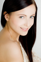 Naklejka premium Natural health beauty of a woman face