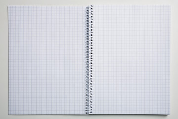 Empty checked notebook