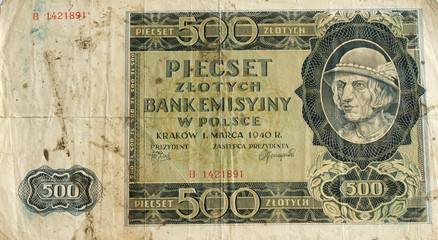 Fototapeta na wymiar Old banknote