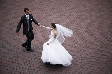 Naklejka premium Just married