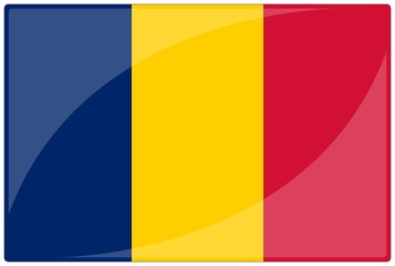 drapeau glassy tchad chad flag