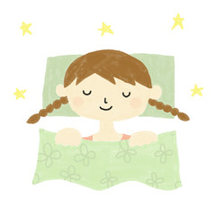 睡眠中の女の子