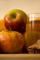 Herbst Apfel und Saft