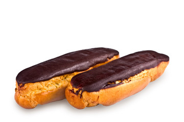 Pair of cakes, eclairs