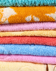 Colored towels abstract background