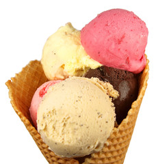 Ice cream isolated on white