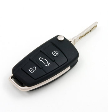 black car key with remote central locking