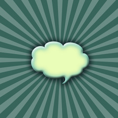 Colorful dialog on striped background