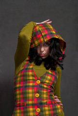 girl in squared waistcoat