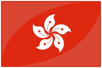 drapeau glassy hong kong flag