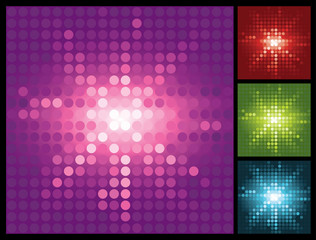 abstract lights background with halftone sunburst