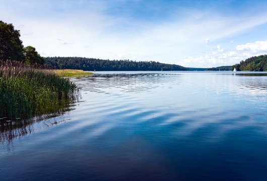 Blue calm lake
