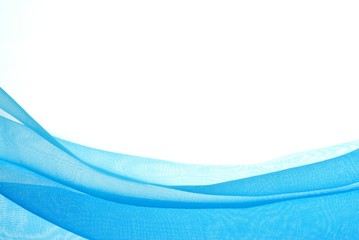 Abstract blue chiffon with curve and wave pattern