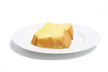 Sponge Cake on Plate