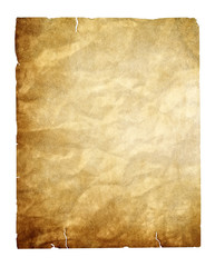 vintage paper isolated with clipping path