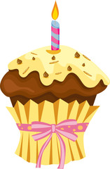 cupcake with candle