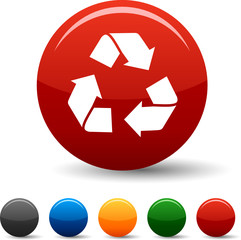 Recycle  icon set. Vector illustration