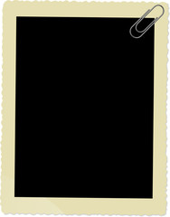 Old Photo Frame with paperclip