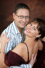 Attractive couple dancing