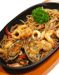Hot Noodles with Seafood