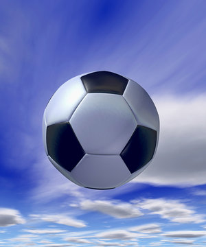 soccer ball in the sky