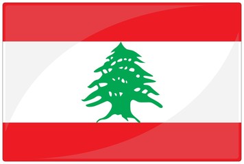 drapeau glassy liban lebanon flag