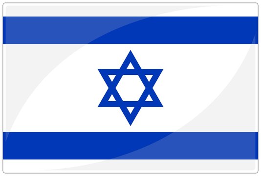 drapeau glassy israel flag