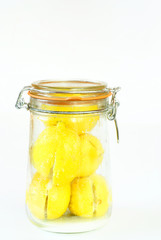 Preparing Moroccan preserved lemons