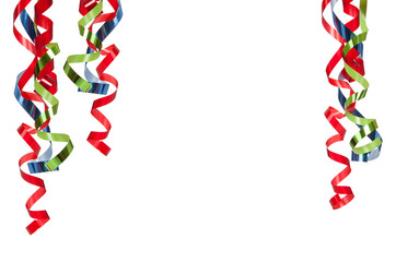 Curly ribbons on white