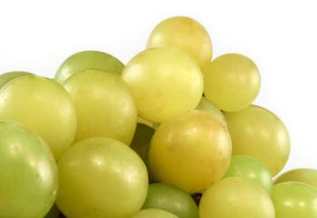 Green grapes isolated