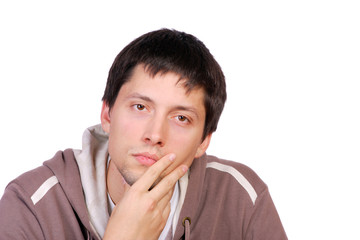 happy young casual man portrait