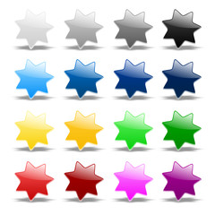16  Stars Vektor Buttons