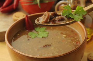 Zuppa di fagioli piccante