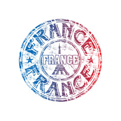 France grunge rubber stamp