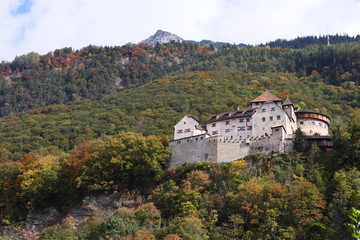 Fototapeta na wymiar Zamek w Vaduz w Liechtensteinie