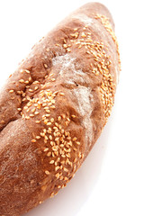Loaf of bread isolated on white
