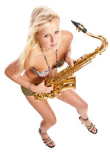 Mädchen mit Saxophone, Oberperspektive