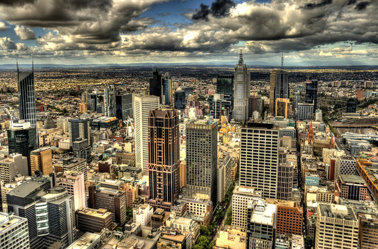 Melbourne cityscape in HDR