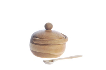 wooden sugar bowl