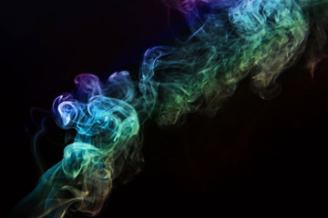 Abstract background of beautiful color smoke waves.