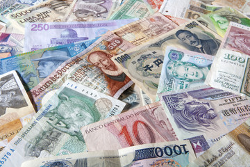 banknotes of different countries