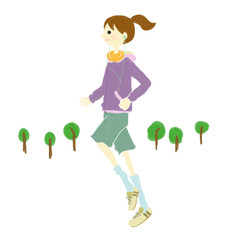 ジョギングする女の子