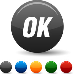 Ok icon set. Vector illustration