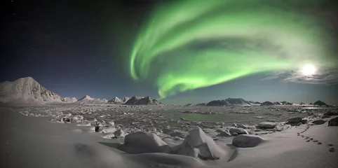 Fotobehang Noorderlicht Noorderlicht, Spitsbergen