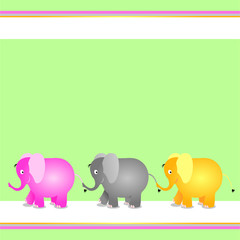 Decorazione con elefanti