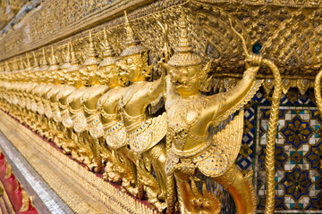 The temple in the Grand palace area  in Bangkok, Thailand