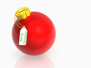 christmas ball with merry christmas hanger