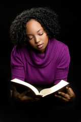 Woman Reading Bible - 18035392
